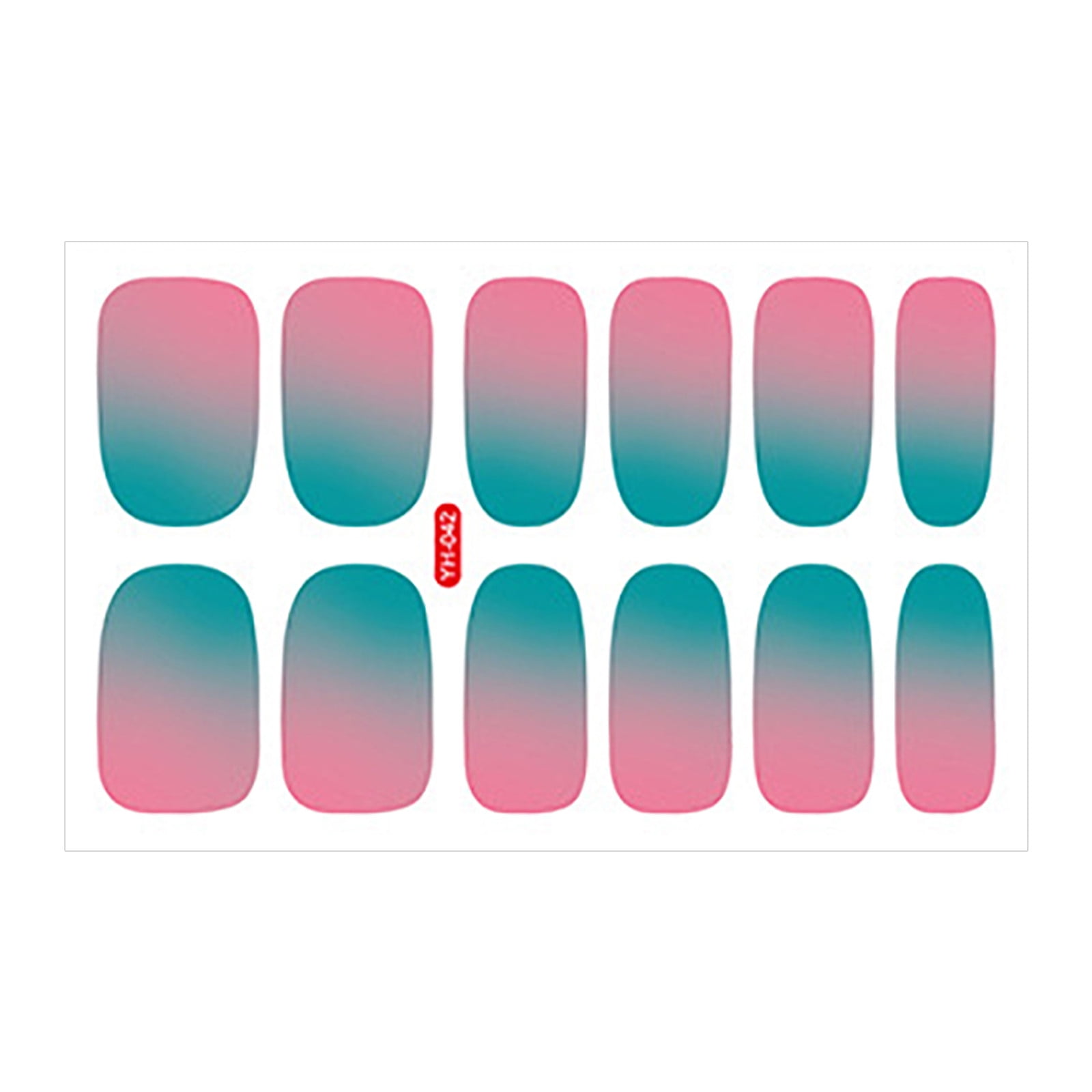 Gradient Color Nail Stickers Fashion Decoration Nail Art Supplies Pure