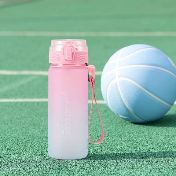 Gradient Color Portable Water Cup,Lightweight,Leakproof and BPA-Free,Frosted Glass Sublimation Water Bottle,Straight Drinking Cup Men And Women Sports Cup for Gym, Travel, Home,Office