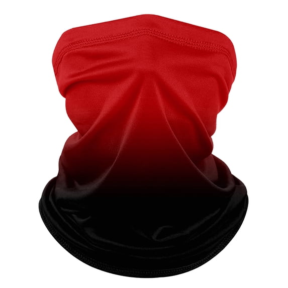 Gradient Color Summer Neck Gaiter for Unisex Sun Protection Cooling Thin Face Mask Neck Scarf Sunscreen Breathable Bandana for Cycling Fishing 1 PC Red One Size
