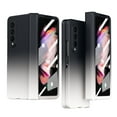 thumbnail image 1 of Gradient Colorful Case for Samsung Galaxy Z Fold 4 5G 2022, Allytech Hinge Heavy Duty Protection Hard PC Cover with Screen Protector for Galaxy Z Fold4 2022, Black + White, 1 of 7