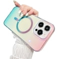 thumbnail image 1 of Gradient Colorful Clear  [Compatible with MagSafe Wireless Charging] TPU Case Compatible with iPhone Case (Pink-Blue,iPhone 14 Plus), 1 of 7