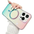 thumbnail image 1 of Gradient Colorful Clear  [Compatible with MagSafe Wireless Charging] TPU Case Compatible with iPhone Case (Pink-Blue,iPhone 15 Pro Max), 1 of 7