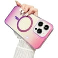 thumbnail image 1 of Gradient Colorful Clear  [Compatible with MagSafe Wireless Charging] TPU Case Compatible with iPhone Case (Pink-Purple,iPhone 14), 1 of 8