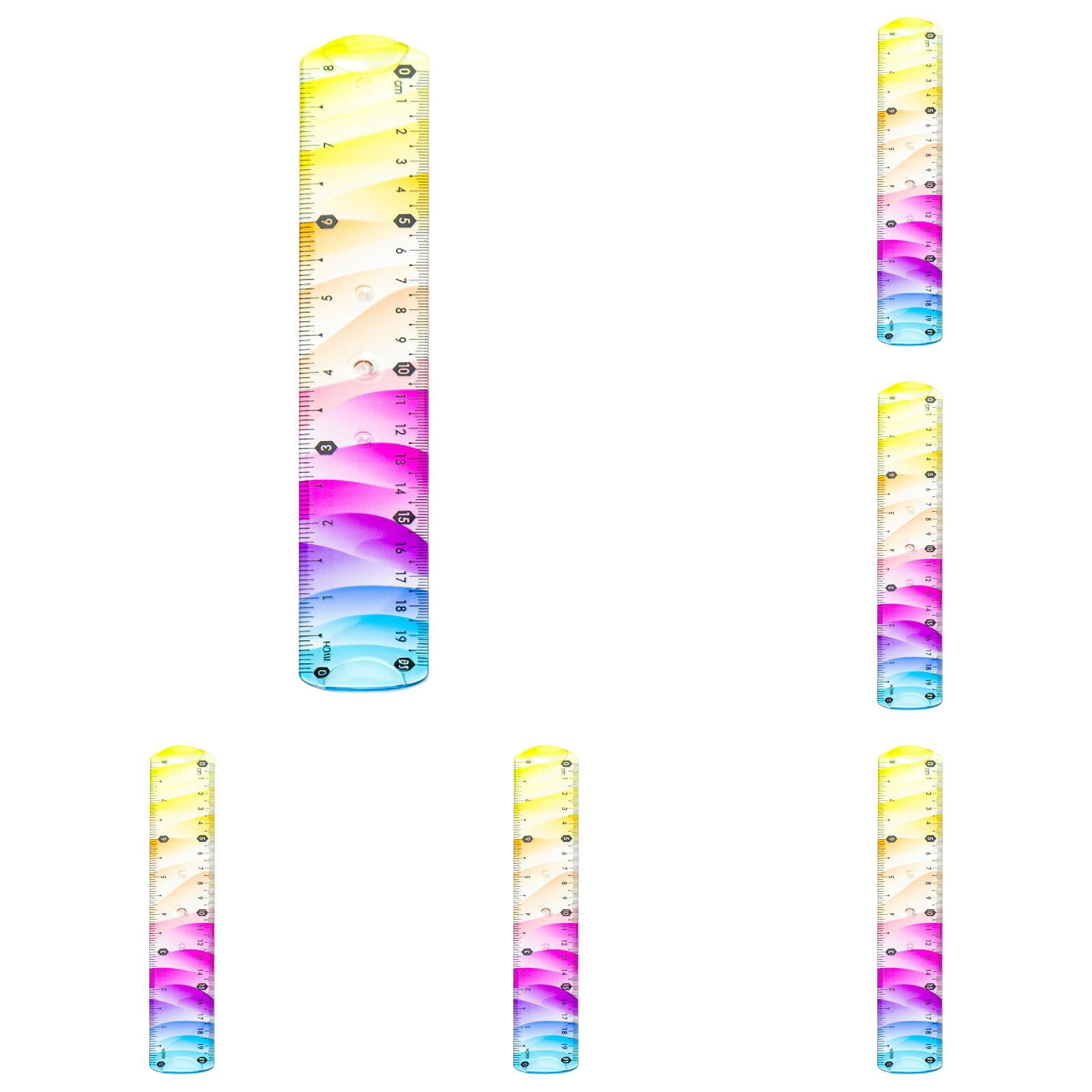 Gradient Colorful Soft Tape Measure, 20cm Flexible Portable Double Scale Ruler for Sewing Tailoring Body Measurement, Set of 5