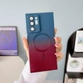 thumbnail image 1 of Gradient Compatible with Magsafe Magnetic Case for Samsung Galaxy S23 S22 S21 Ultra Plus Camera Lens Protect Luxury Soft Silicone for Samsung Note 20 Ultra Cover (Blue Red,For Samsung Note 20), 1 of 9