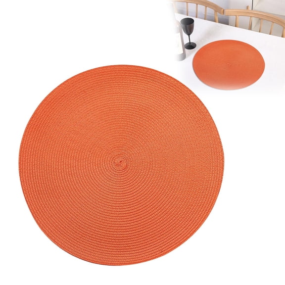 Gradient Cotton Yarn PP Table Mat 14.96&nbsp;in, Trivets for Hot Dishes, Pots and Pans, Pot Holders for Kitchen, Heat Resistant Mat Protect Counter, Water-Absorbent Round Coasters,Orange