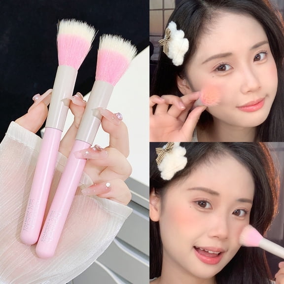 Gradient Dot Blush Brush Natural Fluffy Smudge Makeup Tool