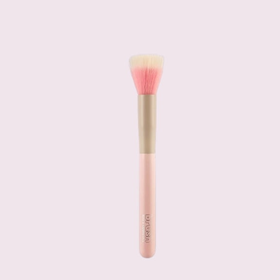 Gradient Dot Blush Brush Set Premium Soft Bristles for Loose Powder and Contour 1pc Pink