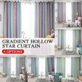 thumbnail image 1 of Gradient Double-Layer Blackout Curtains & Tulle Starry Curtain Eyelet Top Darkening Curtain Kids Bedroom, 1 of 9