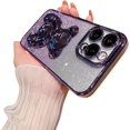thumbnail image 1 of Gradient Electroplating Glitter Phone Case with Bear Hidden Stand, Cute Phone Case, Simple and Cool for iPhone 1514 13 12 11 Pro Max XS XR X Phone Case (Dark Purple,iPhone 11 Pro), 1 of 8