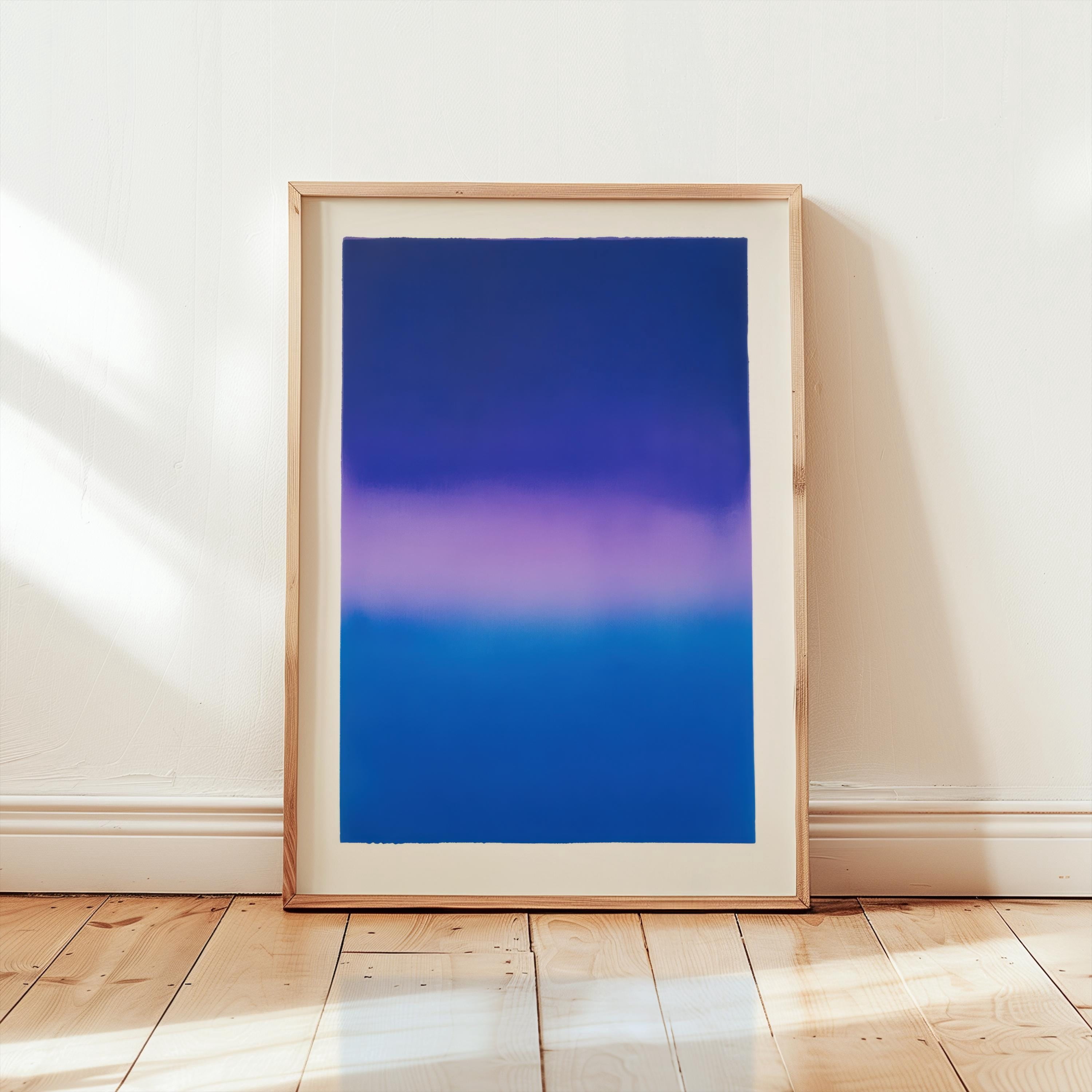 Gradient Ethereal Minimalist Color Field Calming Color Therapy Poster ...