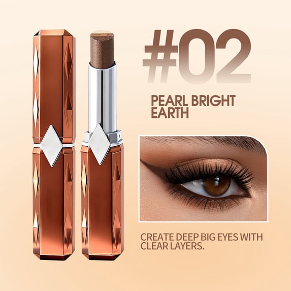 Gradient Eyeshadow Stick, 3-Color Eyeshadow Pen 2-in-1 Eyeshadow and Highlighter Waterproof Long-Lasting Makeup for Women, Ergonomic Curved Nib One-Stroke Gradient Eye Shadow for Beginners, Travel