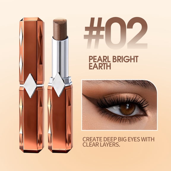 Gradient Eyeshadow Stick, 3-Color Eyeshadow Pen 2-in-1 Eyeshadow and Highlighter Waterproof Long-Lasting Makeup for Women, Ergonomic Curved Nib One-Stroke Gradient Eye Shadow for Beginners, Travel