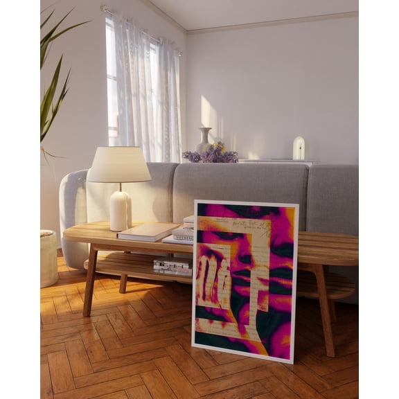 Gradient Face Retro Trendy Poster Unframed Paper Print