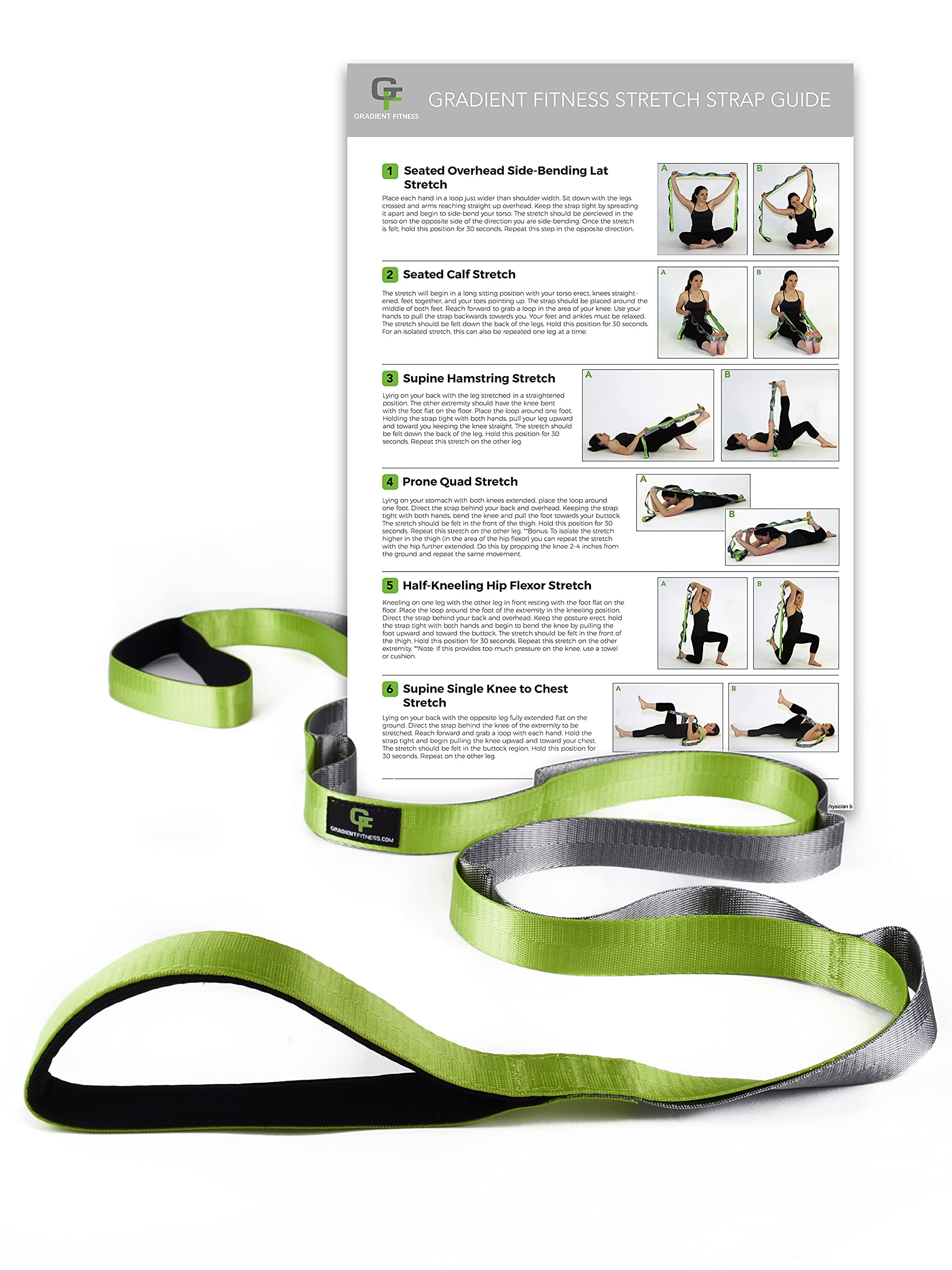 Gradient Fitness Stretching Strap For Exercise Yoga Workout Rehab Gradient Fitness Stretching Strap For Exercise Yoga Workout Rehab