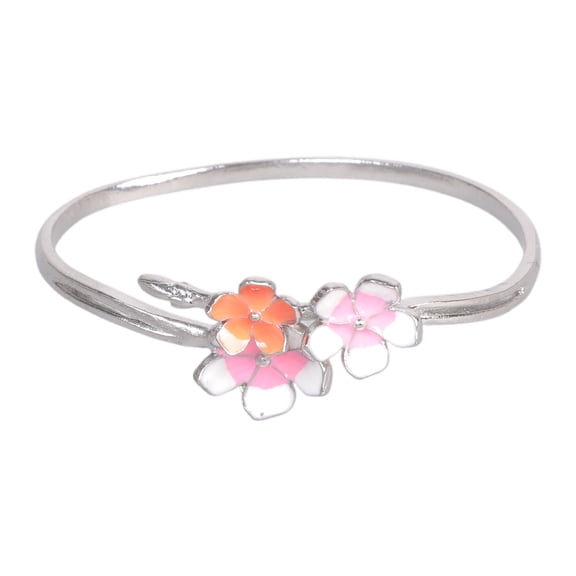 Gradient Floral Pattern Sturdy Sturdy Alloy Craft Delicate Bangle Jewelry For Everyday Elegances
