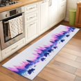 thumbnail image 1 of Gradient Forest Runner Rugs 2x6 ft Pink Purple Blue Tree Abstract Watercolor Plant Washable Hallway Rugs Non-Slip Floor Mats Absorbent Carpet Bedside Runners for Bedroom Kitchen Bathroom Laundry Room, 1 of 9