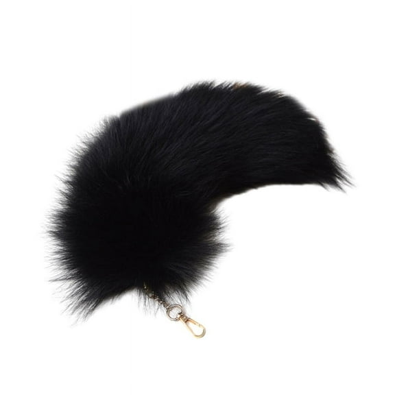 Gradient Foxes Furs Tail Keyring Hanging Ornaments Bag Charm Pendant Car Keyring Handbag Decorations for Women Girls