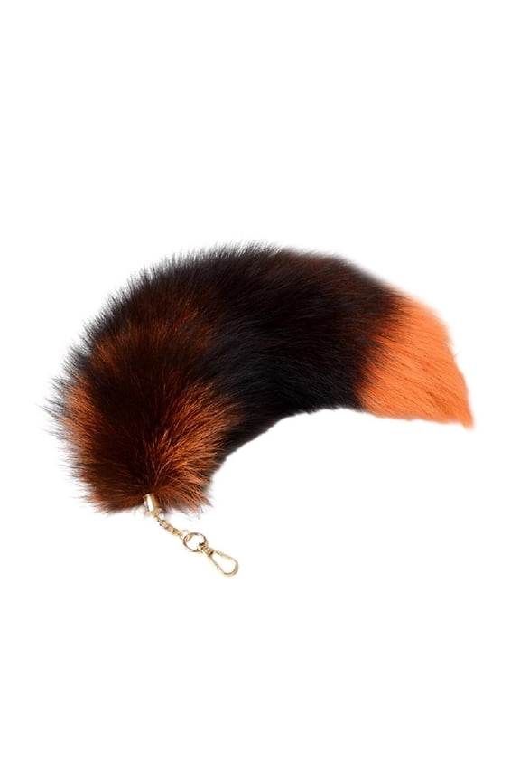 Gradient Foxes Furs Tail Tassels Keyring Bag Charm Pendant Keychains Car Keyring