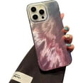 thumbnail image 1 of Gradient Foxtail Feather Pattern Laser Plating Case for iPhone Compatible with iPhone 11 Pro Max, Pink, 1 of 9