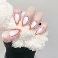thumbnail image 1 of Gradient French Tip Press On Nails, Crescent Smile Line Nail Decals, DIY French Manicure Stencils for Women, 1 of 7