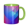thumbnail image 1 of Gradient Geometric Abstract Coffee Mug Fun Custom Ceramic Mugs 11oz Green, 1 of 5