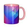thumbnail image 1 of Gradient Geometric Abstract Coffee Mug Fun Custom Ceramic Mugs 11oz Pink, 1 of 5