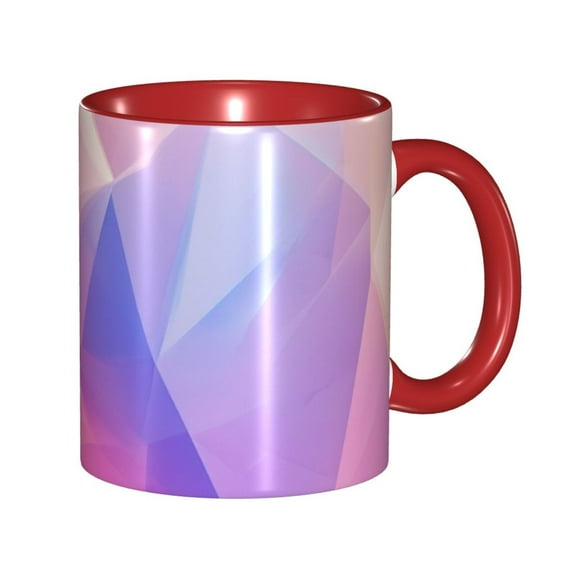 Gradient Geometric Abstract Coffee Mug Fun Custom Ceramic Mugs 11oz Red