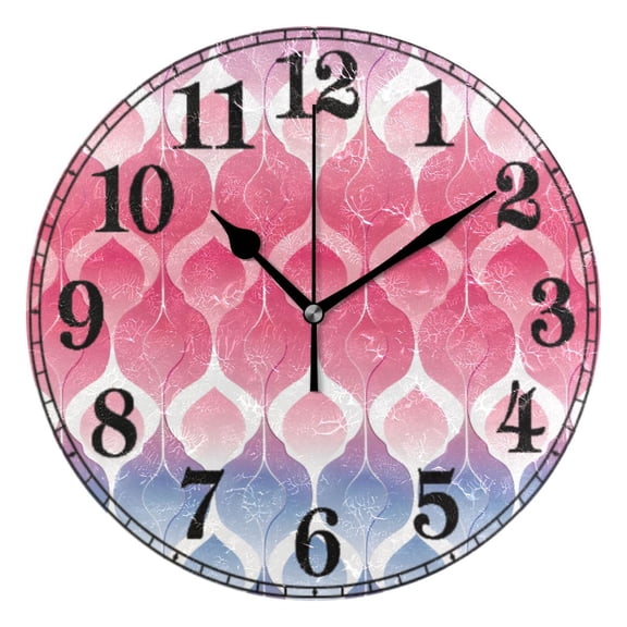 Gradient Geometric Design Silent Wall Clock 10" Non-Ticking Battery Clock