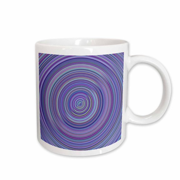 3drose, Gradient Geometrical Colorful Abstract Concentric Circle Background, 11oz Mug