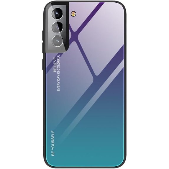Gradient Glass Soft Edge Phone Case, Multi-Color Available, Drop-Proof and Wear-Resistant for Samsung Galaxy S24 S23 S22 S21 S20 Ultra Plus Note20 Phone Case (A3,S22 Ultra)