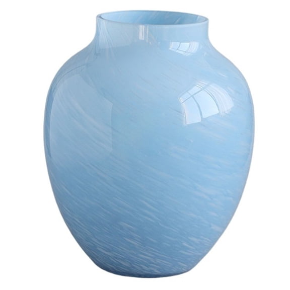Gradient Glass Vase, 9 Inch Tall Decorative Flower Vase for Living Room, Wedding