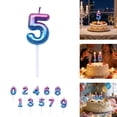 thumbnail image 1 of Gradient Glitter Birthday Candles Numbers Cake Candles For Anniversary Party, 1 of 7