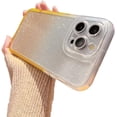 thumbnail image 1 of Gradient Glitter Bling Full Camera Lens Protection Compatible with iPhone Case (Yellow,iPhone 13 Pro), 1 of 7