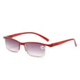 thumbnail image 1 of Gradient Gray Reading Glasses 3.50 TR90 Fashion Red Presbyopic Sunglasses for Women and Men, Spring Hinge Rectangle Readers +3.50, 1 of 5