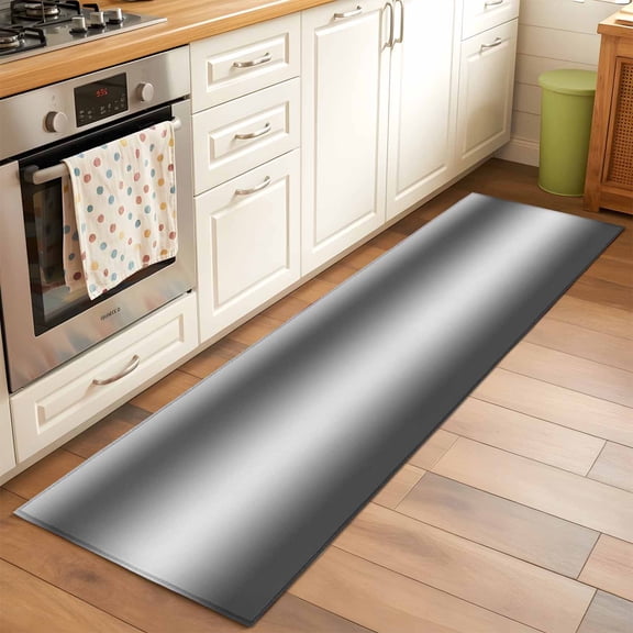 Gradient Gray Runner Rugs 2x6 ft Modern Minimalist Black Gray Ocean Beach Washable Hallway Rugs Non-Slip Floor Mats Absorbent Carpet Bedside Runners for Bedroom Kitchen Bathroom Laundry Room