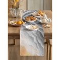 thumbnail image 1 of Gradient Gray Waves Ocean Table Runner 13x60in Non-Slip Cotton Linen Table Runners, Abstract Summer Beach Dresser Scarves TableRunner for Dinner Kitchen Dining Wedding Party, 1 of 9