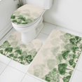 thumbnail image 1 of Gradient Green Bathroom Rugs Set Modern Abstract Art Watercolor Green Forest Tree Linen Non Slip Absorbent Bath Mats 3 Piece Set with Bathroom Rug, U-Shaped Floor Mat, Toilet Seat Cover Large Size, 1 of 9