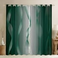 thumbnail image 1 of Gradient Green and Greyish White Curtains & Drapes,Irregular Silver Stripe Wave Line Curtains Ombre Blackout Curtains 2 Panels 42"Wx84"L,Abstract Art Room Decor Aesthetic, 1 of 6