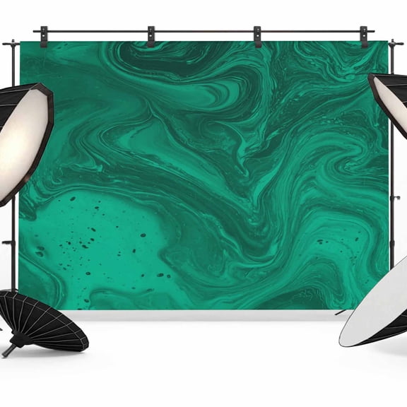Gradient Green Marble Photography Backdrop 8x6FT, Abstract Dark Green Ombre Water Ripples Photo Backdrops, Background for Photography Studio Photo Studio Background, Back Drop for Photoshoot