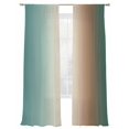 thumbnail image 1 of Gradient Green Sheer Curtains 2 Panels Set Modern Minimalist Brown Green Ocean Beach Sheer Window Curtains Light Filtering Rod Pocket Voile Drapes for Bedroom Living Room 52"X96", 1 of 8