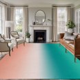 thumbnail image 1 of Gradient Green Washable Living Room Rugs 5'x7', Modern Minimalist Green Pink Ocean Beach Low Pile Throw Large Area Rugs Non-Slip Sturdy Edge Binding Carpet for Dining Room Bedside Kitchen, 1 of 9