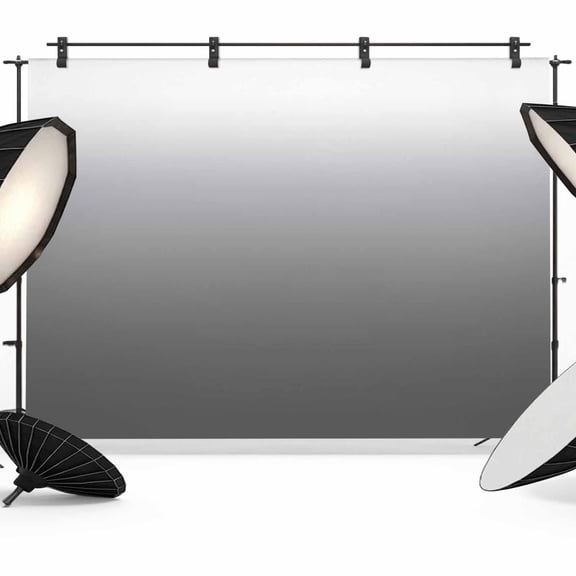 Gradient Grey Backdrop for Photography, Photo Backdrop Portrait Background Party Banner Photo Backgrounds for Studio Booth Props, 10x8ft