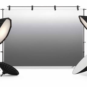 Gradient Grey Backdrop for Photography, Photo Backdrop Portrait Background Party Banner Photo Backgrounds for Studio Booth Props, 12x8ft