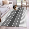 thumbnail image 1 of Gradient Grey Striped Area Rug 3x5 FT, Non Slip Entryway Bedside Carpet, Simple Farm Stripes Minimalist Washable Soft Floor Carpet Indoor Mat Non-Shedding Throw Rugs for Dorm Kitchen Home Office, 1 of 8