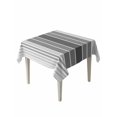 thumbnail image 1 of Gradient Grey Striped Table Cloth, Simple Farm Stripes Minimalist Waterproof Tablecloth for Square Tables, Reusable Washable Fabric Table Cover for Restaurant Kitchen Dining Tables 60"x60", 1 of 6