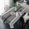 thumbnail image 1 of Gradient Grey Striped Table Cloth Waterproof Tablecloths, Simple Farm Stripes Minimalist Tablecloth Dining Table Cover for Kitchen Party Tabletop Outdoor, Rectangle Tablecloth 60x120 Inch, 1 of 9
