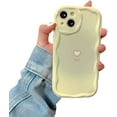 thumbnail image 1 of Gradient Halo Dyeing Love Heart Wavy Frame Phone Case Compatible with iPhone Case (Green,iPhone 11 Pro), 1 of 5