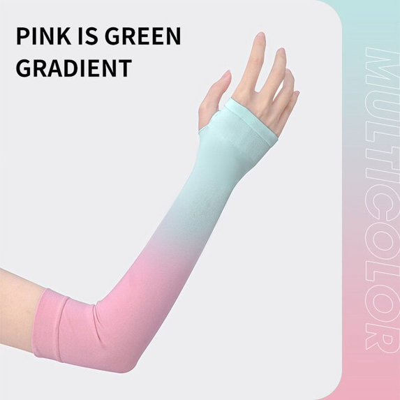 Gradient Ice Sleeve Sunscreen Arm Sleeves Arm Guard Ice Silk Covers Oversleeve UV Protection Cycling and Driving Women Men