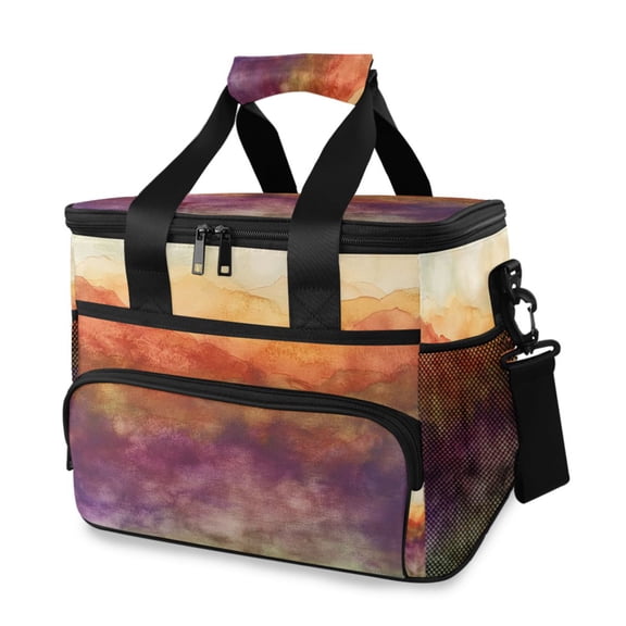 Gradient Ink Art Paint Insulated Lunch Bag 15L Cooler Box for Women Men Work Camping Beach Travel